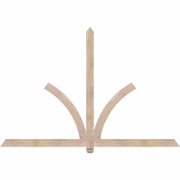 Ekena Millwork Redmond Smooth Timber Gable Bracket, Douglas Fir, 84"W x 56"H x 1 1/2"D x 3 1/2"F, 16/12 Pitch GBW084X56X0204RED00SDF - main